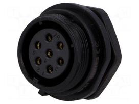 SP21 | socket | female | PIN: 7 | IP68 | soldering | 500V | 1.5mm2 | 15A