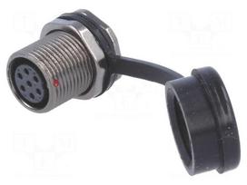 ST12 | socket | female | PIN: 7 | IP67 | 5A | soldering | 125V | 0.75mm2