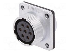 WS | socket | female | PIN: 7 | flange (4 holes),for panel mounting