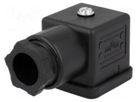 Connector: valve connector | plug | form A | 18mm | female | PIN: 3 | mPm