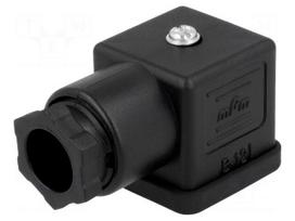 Connector: valve connector | plug | form A | 18mm | female | PIN: 4 | mPm