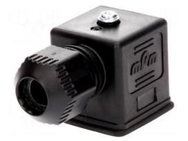 Connector: valve connector | plug | form A | 18mm | female | PIN: 3 | mPm