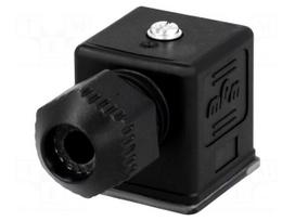 Connector: valve connector | plug | form A | 18mm | female | PIN: 4 | mPm