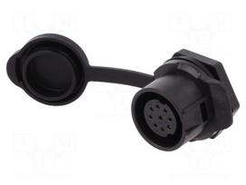 Socket | Connector: circular | size 20 | 02 | female | PIN: 9 | for latch