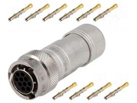 Connector: circular | Series: RT360 | plug | female | crimped | PIN: 10