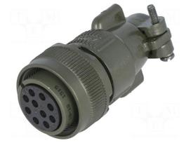 Connector: circular | Series: DS/MS | plug | female | PIN: 10 | for cable