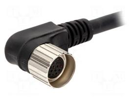Connector: M23 | plug | PIN: 19(3+16) | female | cables | angled 90° | 6A