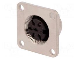 Connector: M16 | socket | female | soldering | PIN: 6 | 5A | 300V | 0.5mm2
