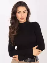 Megztinis moteriškas juodas aukštu kaklu Rip Curl