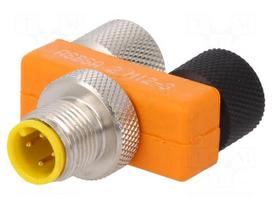 T adapter | M12 male,M12 female x2 | A code-DeviceNet / CANopen