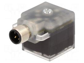 Adapter | M12 male,DIN 43650 plug | PIN: 3 | angled 90° | Case: form A