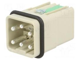 Connector: HAN | male | Quick Lock | PIN: 6 | 5+PE | size 3A | 16A | 400V