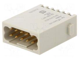 Connector: HAN | module | male | Quick Lock | PIN: 12 | snap-on | 10A | 250V
