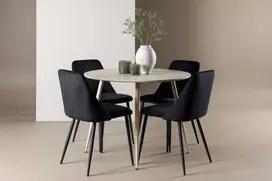 Venture Design Valgomojo stalas Plaza 100 cm baltas MDF