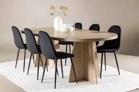 Venture Design Valgomojo stalas Bootcut 230x115 cm balintų medienos atspalvių