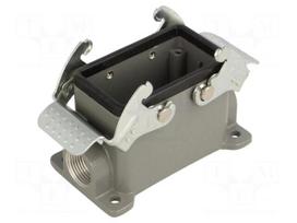 Enclosure: for HDC connectors | size 10B | with double latch | M20