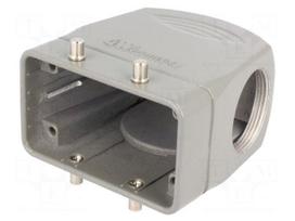 Enclosure: for HDC connectors | size 10B | for cable | high | angled