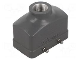 Enclosure: for HDC connectors | size 10B | for cable | straight