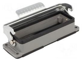 Enclosure: for HDC connectors | size 24B | with latch | straight