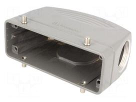 Enclosure: for HDC connectors | size 24B | for cable | high | angled