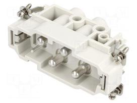 Connector: HDC | contact insert | male | S-K | 4+2+PE | size 16B | 500V