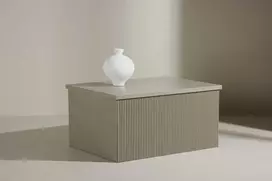 Venture Design Šoninis staliukas Lenox 80x60x40 cm smėlio spalvos MDF