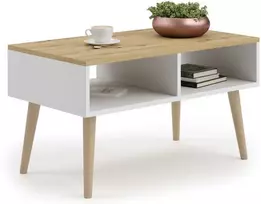 Kavos staliukas balta / artisan oak