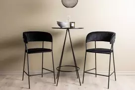 Venture Design Baro stalas ir baro kėdė, 60 cm, juoda