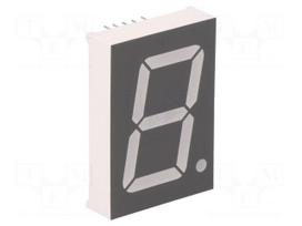 Display: LED | 7-segment | 30.6mm | 1.2" | No.char: 1 | red | 30÷60mcd