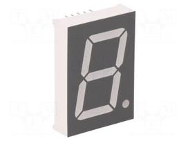 Display: LED | 7-segment | 30.6mm | 1.2" | No.char: 1 | red | 30÷60mcd