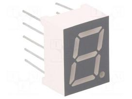 Display: LED | 7-segment | 9.9mm | 3.9" | No.char: 1 | red | 30÷60mcd