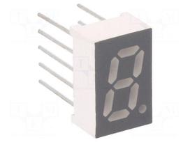 Display: LED | 7-segment | 8mm | 3.2" | No.char: 1 | red | 30÷60mcd | anode