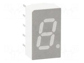 Display: LED | 7-segment | 7.62mm | 0.3" | No.char: 1 | red | 0.16÷0.27mcd