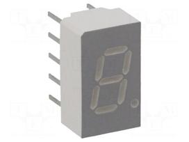 Display: LED | 7-segment | 7.62mm | 0.3" | No.char: 1 | red | 6.9÷14mcd