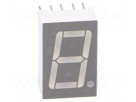 Display: LED | 7-segment | 14.2mm | 0.56" | No.char: 1 | green | anode