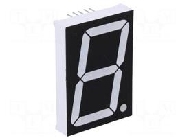 Display: LED | 7-segment | 38.1mm | 1.5" | No.char: 1 | green | 8.6mcd