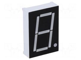 Display: LED | 7-segment | 26mm | 1" | No.char: 1 | green | 220mcd | anode