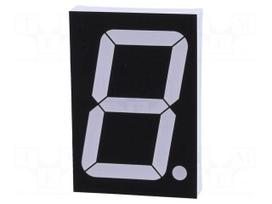 Display: LED | 7-segment | 56mm | 2.3" | No.char: 1 | blue | 280mcd | anode
