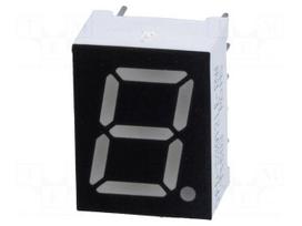 Display: LED | 7-segment | 9.9mm | 0.39" | No.char: 1 | red | 40mcd | anode