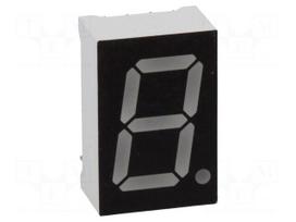 Display: LED | 7-segment | 14.2mm | 0.56" | No.char: 1 | green | 160mcd