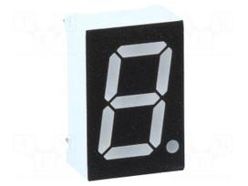 Display: LED | 7-segment | 14.2mm | 0.56" | No.char: 1 | amber | 60mcd