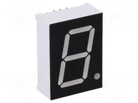 Display: LED | 7-segment | 20.4mm | 0.8" | No.char: 1 | green | 8mcd | anode