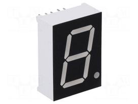 Display: LED | 7-segment | 20.4mm | 0.8" | No.char: 1 | blue | 80mcd | anode