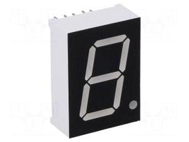 Display: LED | 7-segment | 20.4mm | 0.8" | No.char: 1 | amber | 60mcd