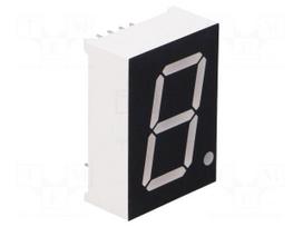 Display: LED | 7-segment | 20.4mm | 0.8" | No.char: 1 | yellow | 60mcd