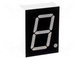 Display: LED | 7-segment | 20.4mm | 0.8" | No.char: 1 | red | 35mcd