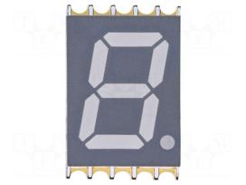 Display: LED | 7-segment | 10mm | 0.39" | No.char: 1 | blue | 40mcd | anode
