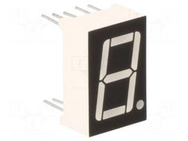 Display: LED | 7-segment | 14.2mm | 0.56" | No.char: 1 | red | 100mcd