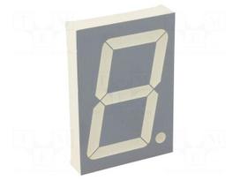Display: LED | 7-segment | 56.9mm | 2.3" | No.char: 1 | red | 8÷18mcd