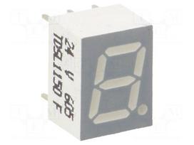 Display: LED | 7-segment | 7mm | 0.28" | No.char: 1 | orange-red | anode